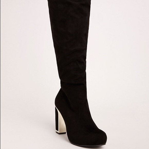 torrid Shoes - Torrid Metal Heel Slouchy Boots
